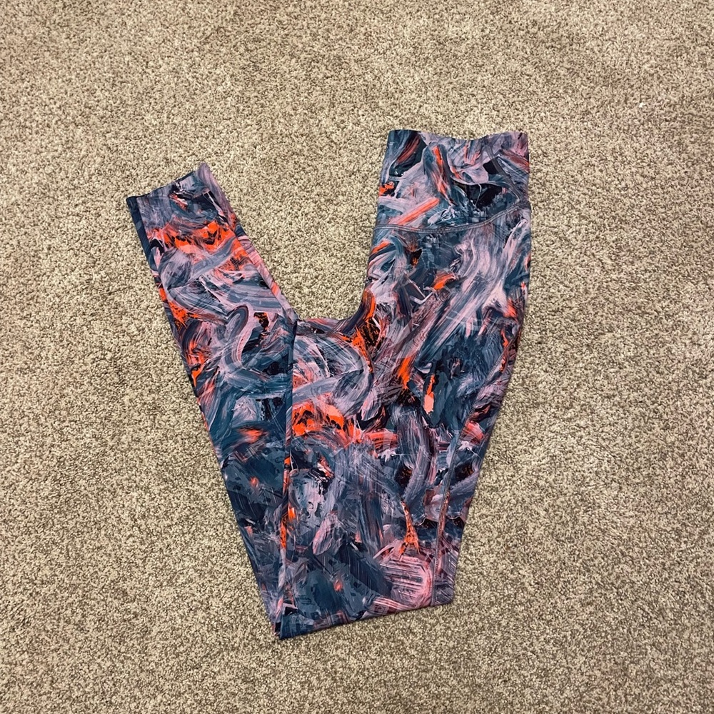 Lululemon Base Pace High Rise Running Tights Leggings Atmospheric Purple Multi